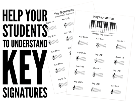 key signatures music theory worksheets