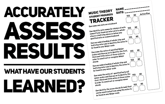 music theory worksheets and handouts with student tracking system