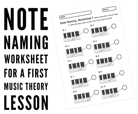 music theory worksheet on note naming
